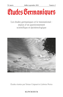 Études germaniques, no 03, 2021